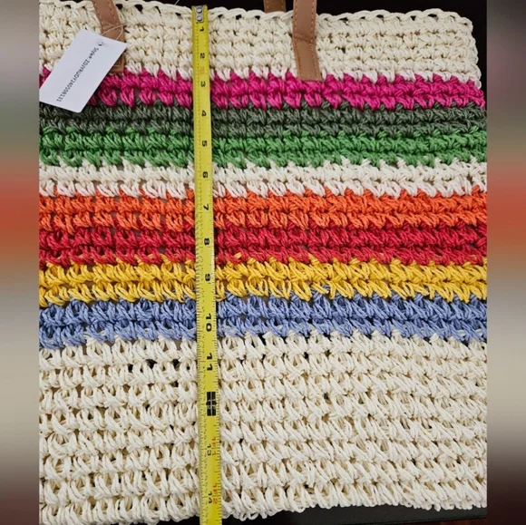 Colorful Striped Tote Bag - Picture 3 of 4